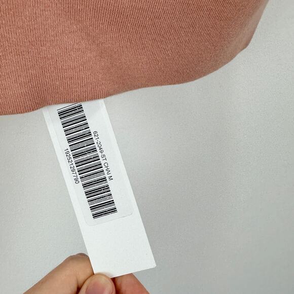 Jonathan Simkhai Crop Top Bralette Waffle Knit Cotton Rose Pink Medium NWT - Picture 8 of 11